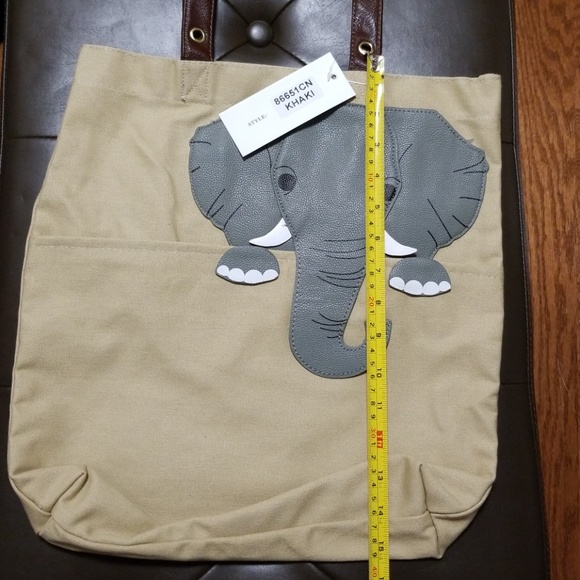 Canvas Elephant Tote - Picture 4 of 6